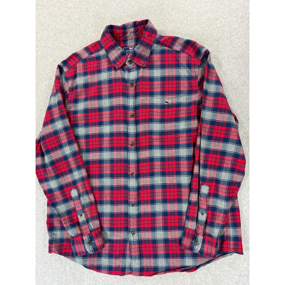 Vineyard Vines Classic Fit TUCKER Button Down Shirt (Men's XL) Red/Blue